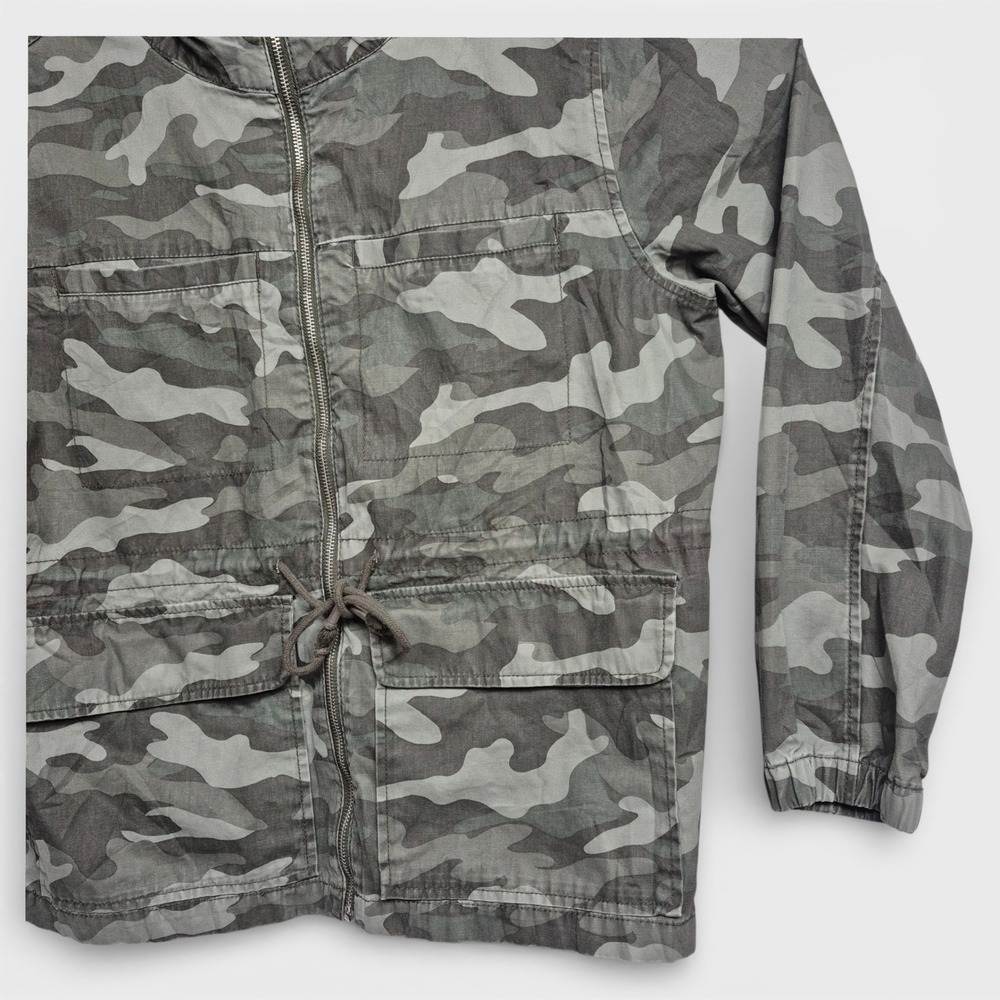 Old Navy Womens XL Jacket Camo Utility Green Camouflage FullZip Drawstring Waist - Picture 4 of 6